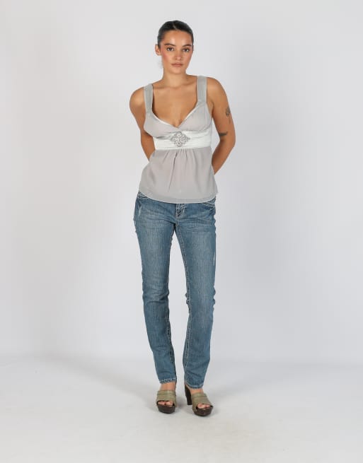 Vintage Unbranded S skinny jeans in blue, 1 of 4
