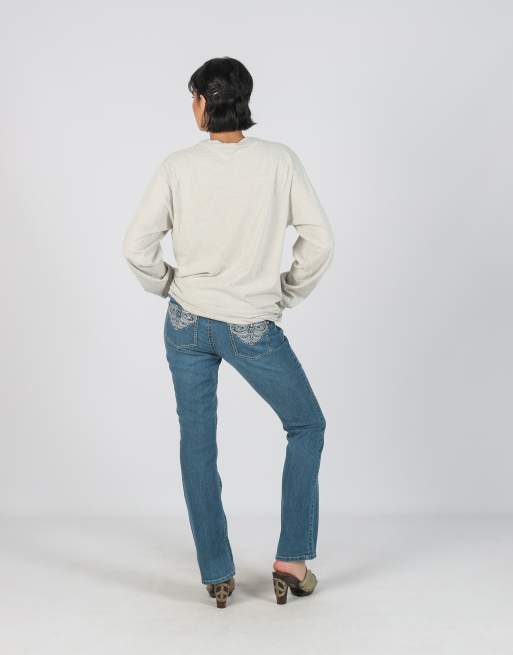 Vintage Unbranded S straight jeans in blue, 3 of 4