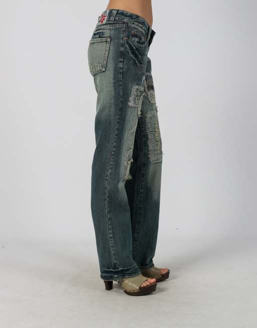 Vintage Unbranded S straight jeans in blue, 2 of 4