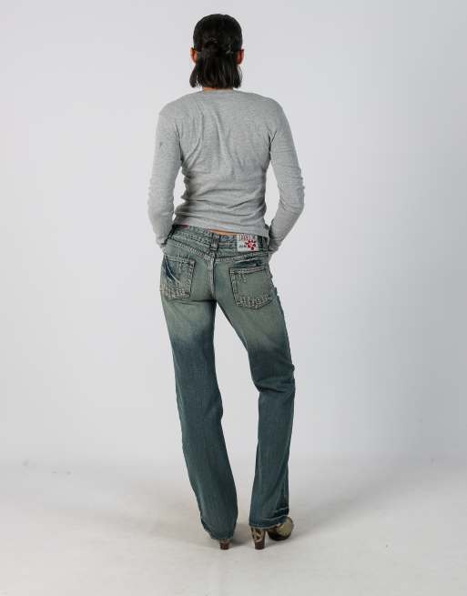 Vintage Unbranded S straight jeans in blue, 3 of 4