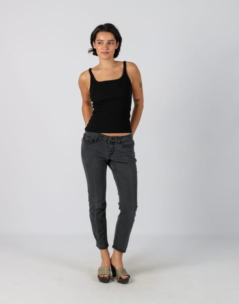 Vintage Unbranded S straight jeans in charcoal grey - view 1
