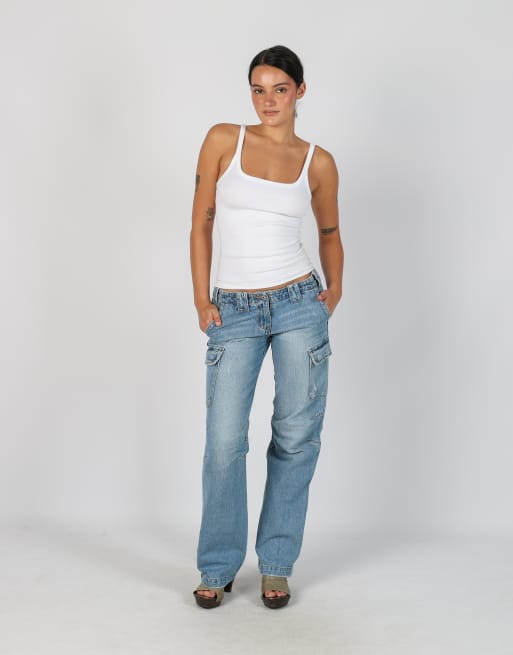 Vintage Unbranded S straight jeans in light blue, 1 of 4