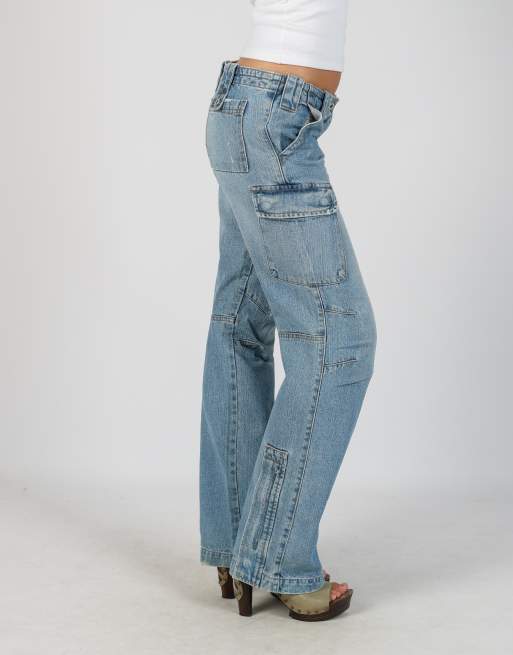 Vintage Unbranded S straight jeans in light blue, 2 of 4