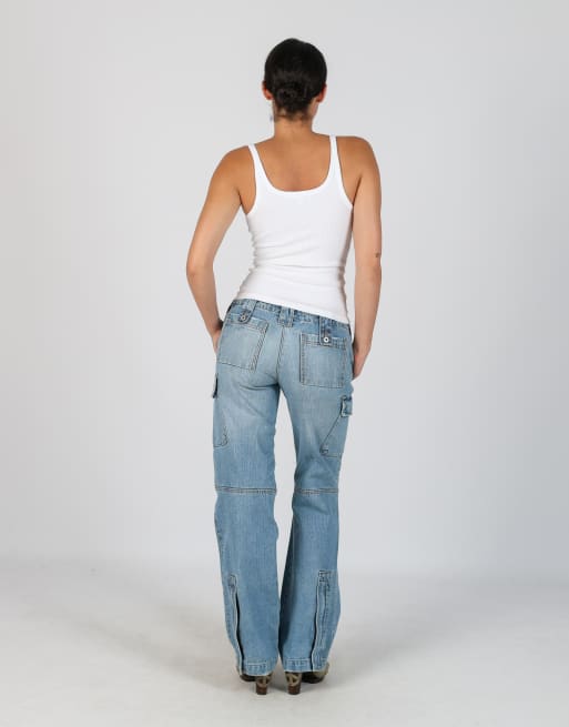 Vintage Unbranded S straight jeans in light blue, 3 of 4