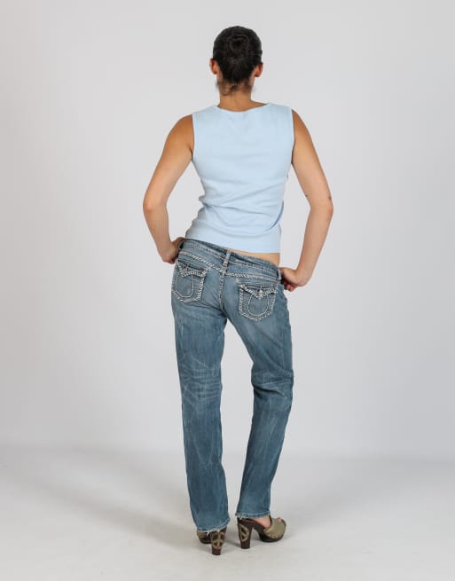 Vintage Unbranded S straight jeans in light blue, 3 of 4