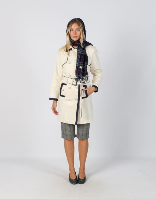 Vintage Unbranded S trench coat in cream, 1 of 4