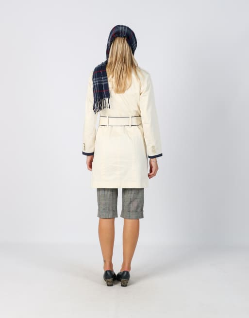 Vintage Unbranded S trench coat in cream, 3 of 4