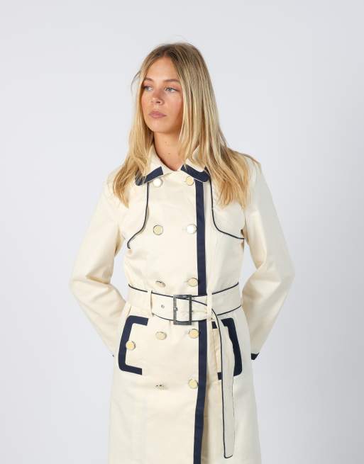Vintage Unbranded S trench coat in cream, 4 of 4