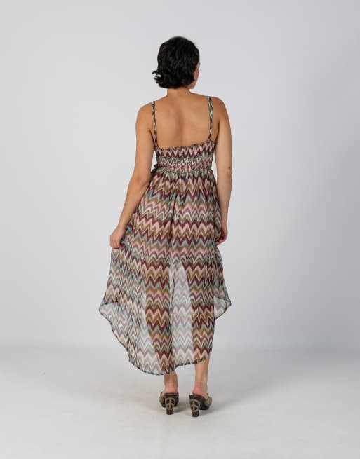Vintage Unbranded S woven maxi dress in baby pink, 3 of 4