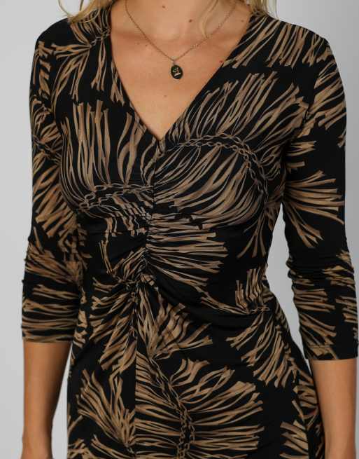 Vintage Unbranded S woven midi dress in black, 4 of 4