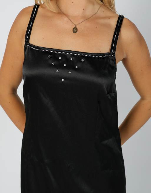 Vintage Unbranded S woven midi dress in black, 4 of 4