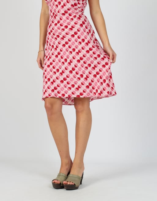 Vintage Unbranded S woven midi dress in pink, 2 of 4