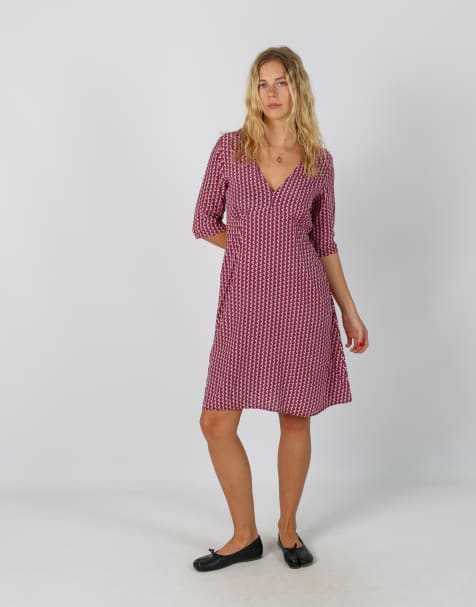 Vintage Unbranded S woven midi dress in pink - view 1
