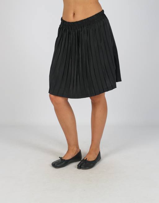 Vintage Unbranded S woven midi skirt in black, 2 of 4