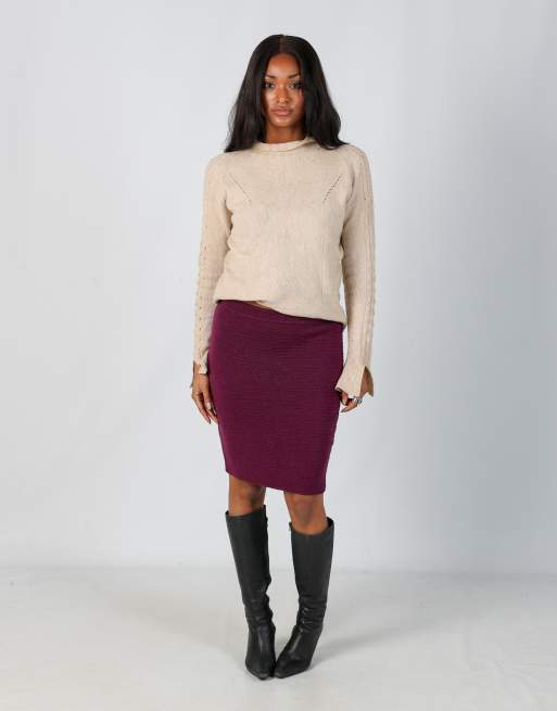 Vintage Unbranded S woven midi skirt in purple