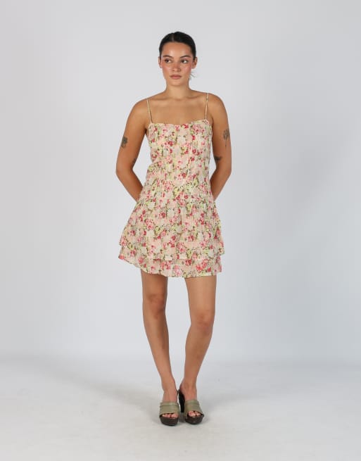 Vintage Unbranded S woven mini dress in baby pink, 1 of 4