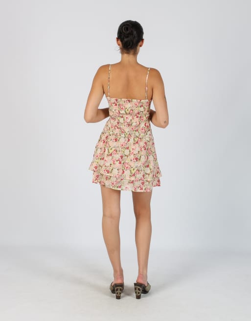 Vintage Unbranded S woven mini dress in baby pink, 3 of 4