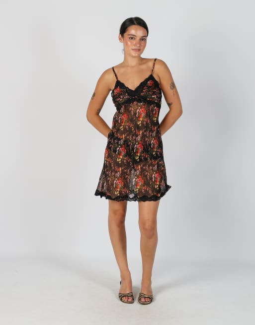 Vintage Unbranded S woven mini dress in black, 1 of 4
