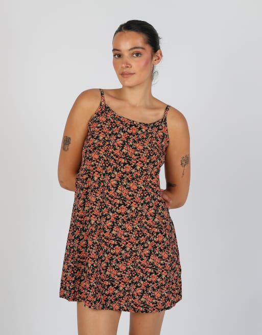 Vintage Unbranded S woven mini dress in black, 4 of 4