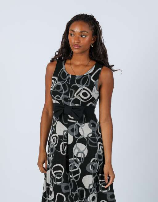 Vintage Unbranded S woven mini dress in black, 4 of 4
