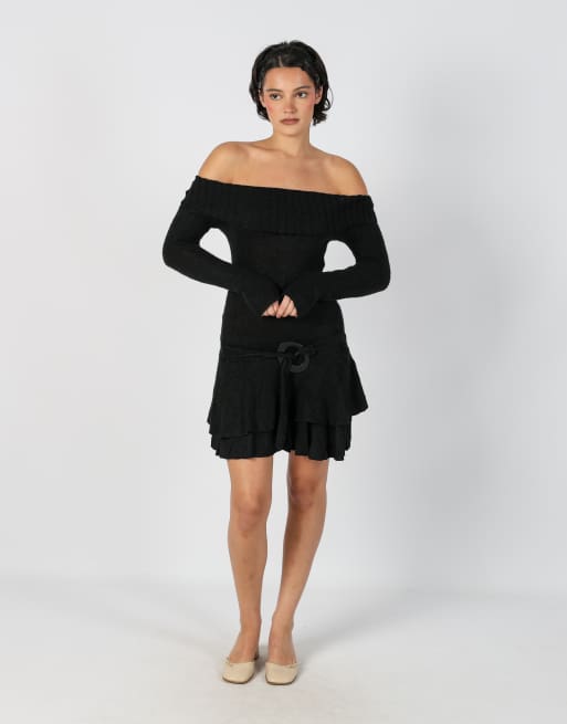 Vintage Unbranded S woven mini dress in black, 1 of 4