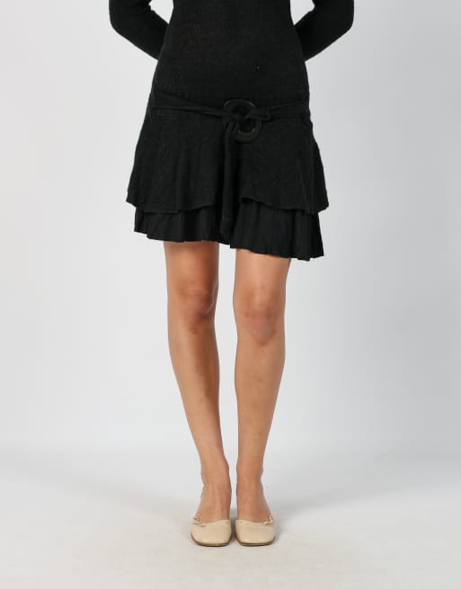 Vintage Unbranded S woven mini dress in black, 2 of 4