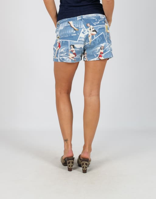 Vintage Unbranded S woven shorts in blue, 4 of 4