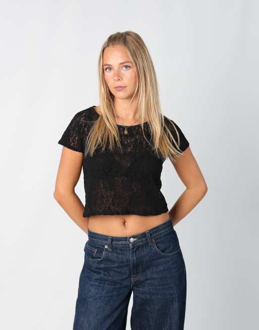 Vintage Unbranded S woven top in black