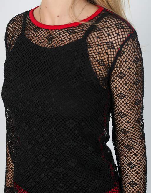 Vintage Unbranded S woven top in black, 4 of 4
