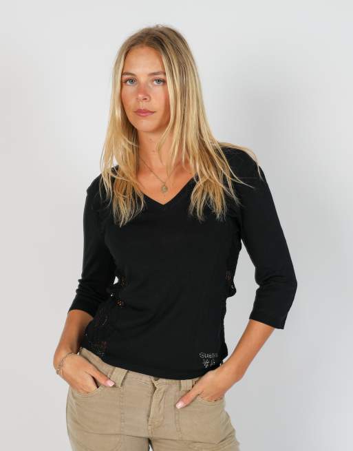 Vintage Unbranded S woven top in black