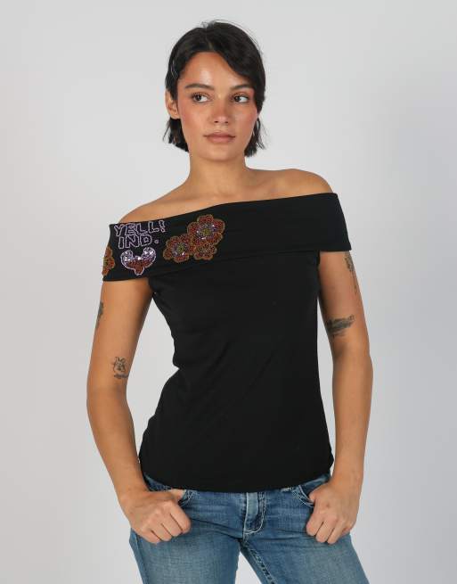 Vintage Unbranded S woven top in black, 1 of 4