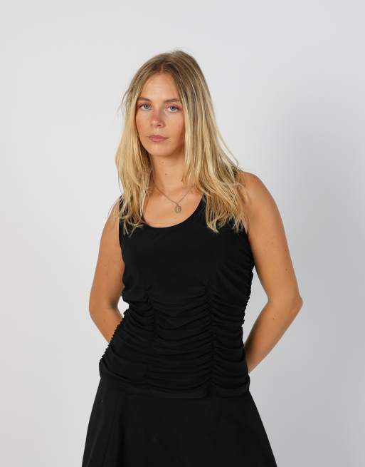 Vintage Unbranded S woven top in black, 1 of 4