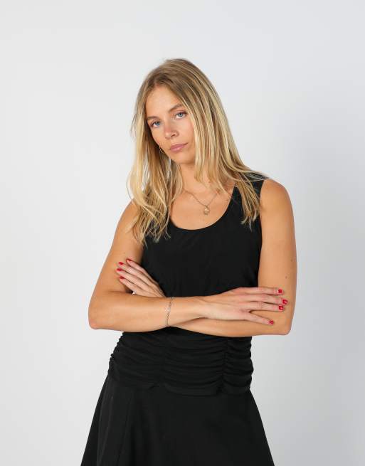 Vintage Unbranded S woven top in black, 3 of 4