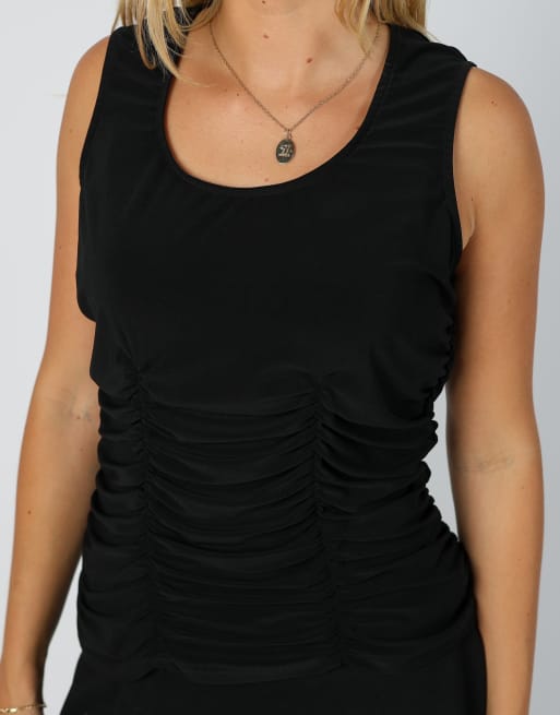 Vintage Unbranded S woven top in black, 4 of 4