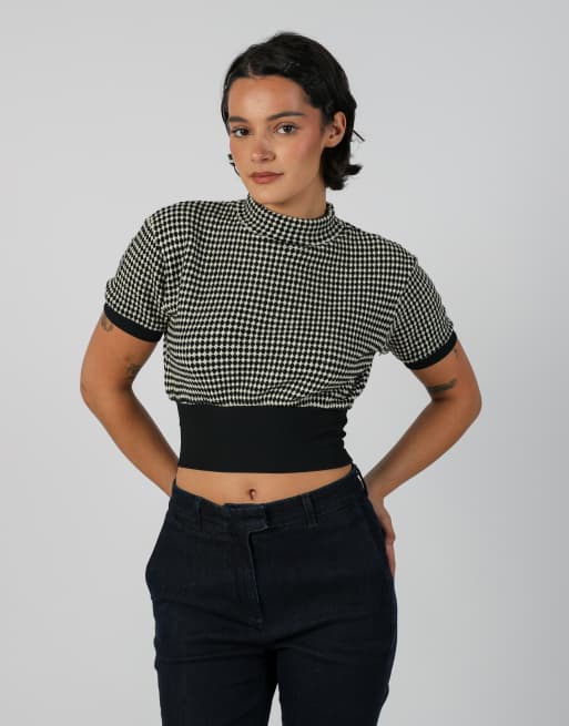 Vintage Unbranded S woven top in black, 3 of 4