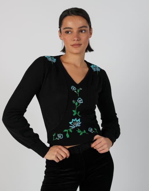 Vintage Unbranded S woven top in black, 1 of 4