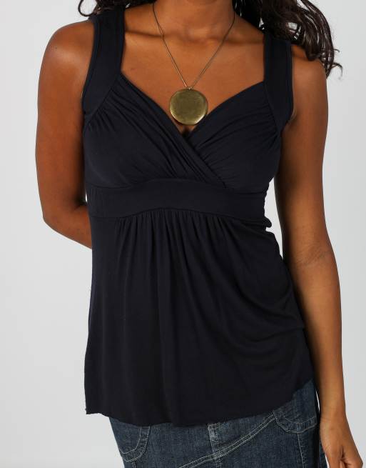 Vintage Unbranded S woven top in blue, 4 of 4