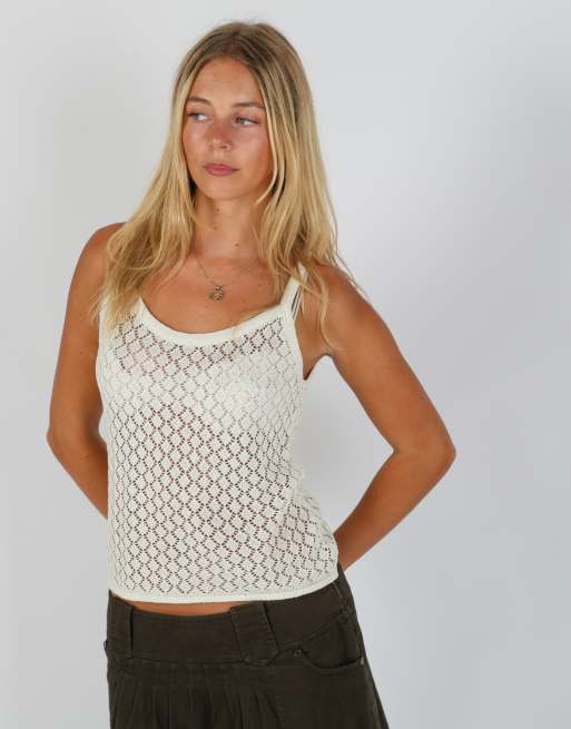 Vintage Unbranded S woven top in cream, 3 of 4