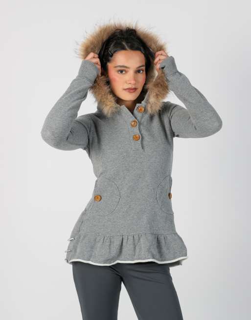 Vintage Unbranded S woven top in grey, 3 of 4