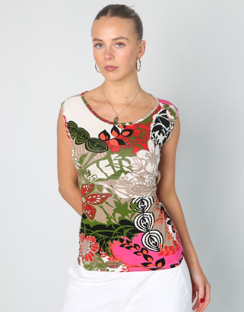 Vintage Unbranded S woven top in ivory - view 1