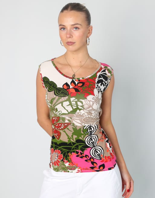 Vintage Unbranded S woven top in ivory