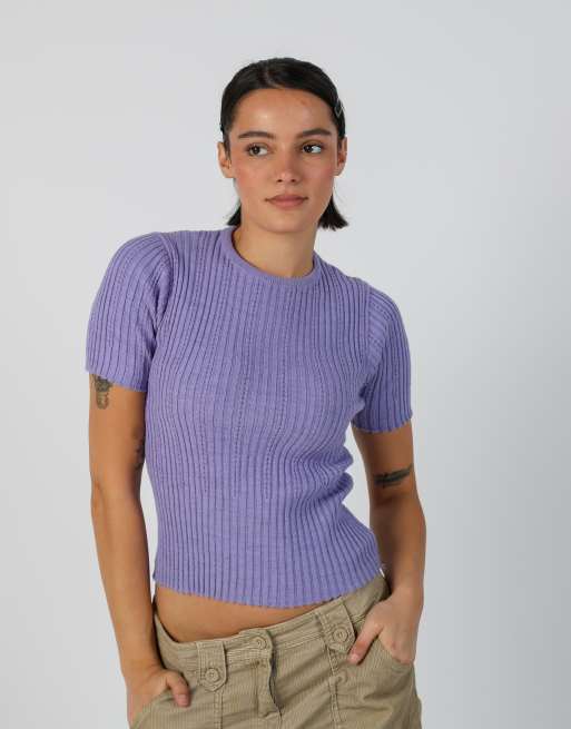 Vintage Unbranded S woven top in lilac purple, 1 of 4