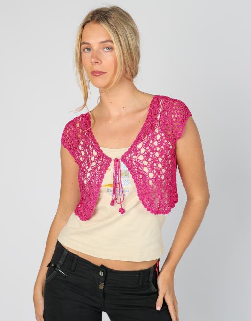 Vintage Unbranded S woven top in pink