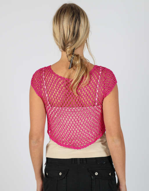 Vintage Unbranded S woven top in pink, 2 of 4