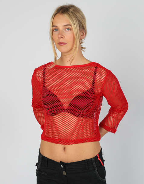 Vintage Unbranded S woven top in red - view 1