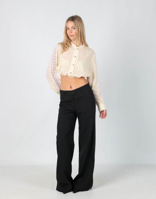 Vintage Unbranded S woven trousers in black