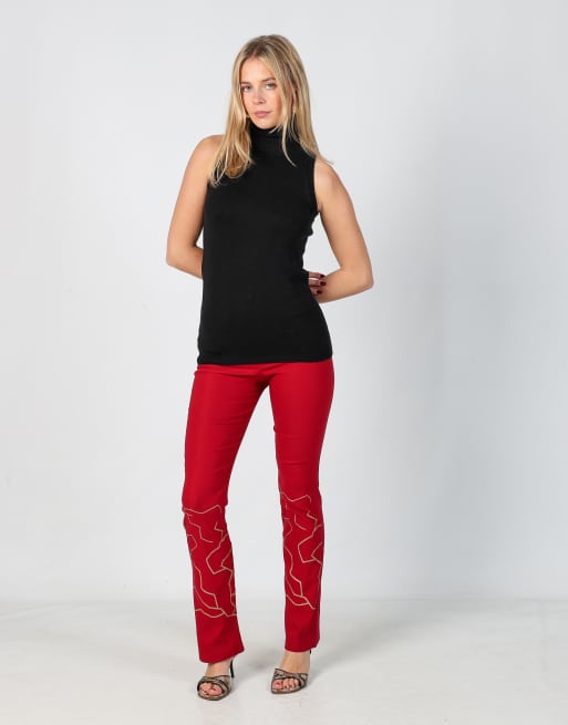 Vintage Unbranded S woven trousers in red