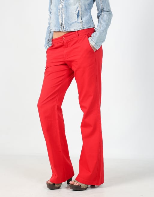 Vintage Unbranded S woven trousers in red, 3 of 4