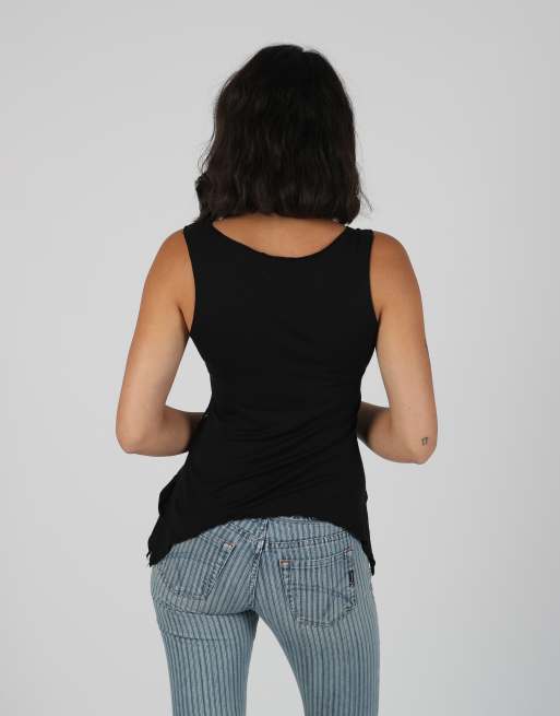 Vintage Unbranded S woven vest in black, 2 of 4