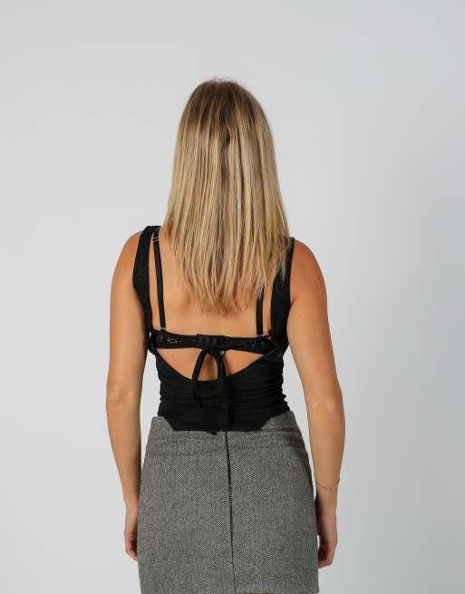 Vintage Unbranded S woven vest in black, 2 of 4